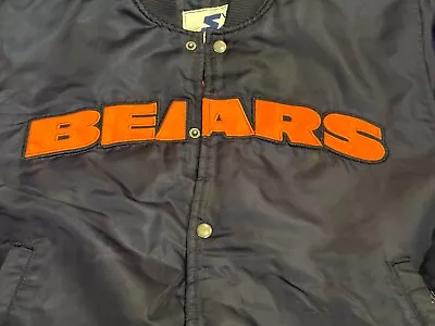  90’s  Beats STARTER NFL Chicago Bears Satin Jacket Youth  Size LG E13 • $23.99