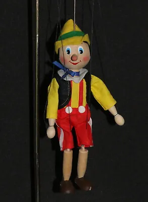 Pinocchio Puppet Masek Marionette Wood Clothes Painted Face Straight Hair • $77.46