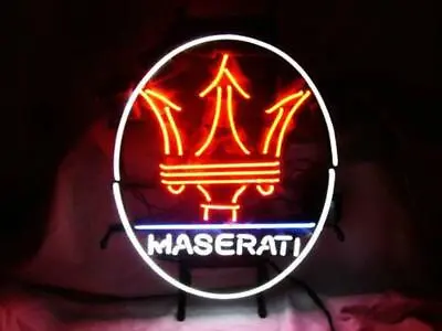Amy Maserati European Auto Dealer Neon Light Sign 20 X16  Lamp Wall   Bar • $144.09