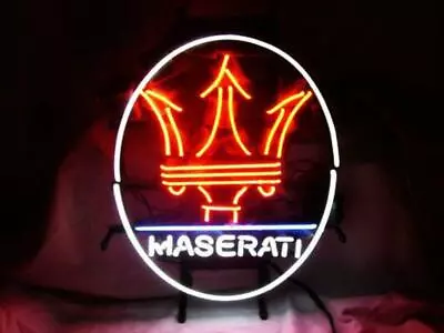 New Maserati European Auto Dealer Neon Light Sign 20 X16  Lamp Wall Decor Bar • $130.79