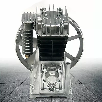 1.5kW 2HP Air Compressor Head Aluminum Twin Cylinder Piston Compressor Head Pump • $124