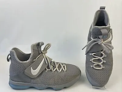 Nike Lebron 14 XIV Mag Marty McFly Gray 859468-005 Youth Shoes Size 7Y ZOOM Air • $32.74