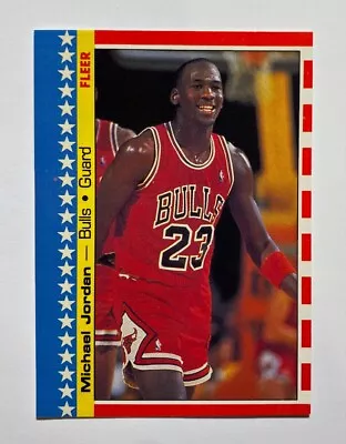 Michael Jordan 1987 Fleer 2nd Year Sticker 2 CHICAGO BULLS HOF (Min Size) • $11.50