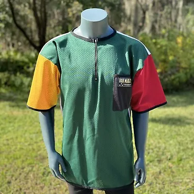 Vintage Bob Marley Mens Jersey Shirt Sz XL 1/4 Zip Colorblock Kay King USA • $20