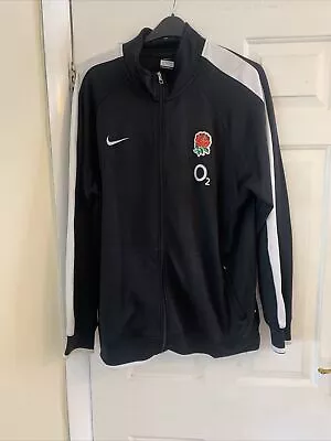 £4.20 • Buy Nike England Rugby Union Black Nike 02 Full Zip Tracksuit Jacket.size Xxl.used.
