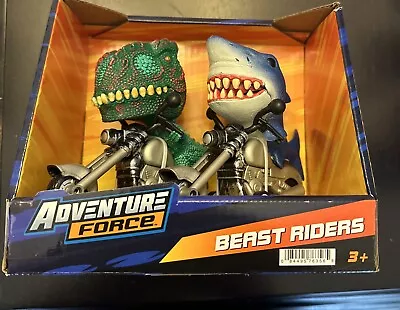 Adventure Force T-Rex Dinosaur On Motorcycle Shark Beast Riders Friction Powered • $14