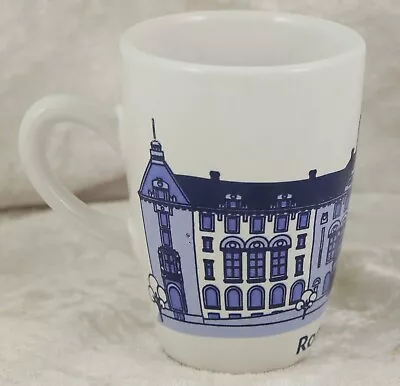 Holland Delftsblue Coffee Cups X 4 3  Tall Amsterdam Breda The Hague Etc     • £5