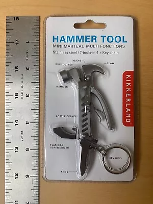 NEW!! Kikkerland Mini Hammer Tool Multi Tool Knife 7 Tools In 1 Key Chain • $2.99