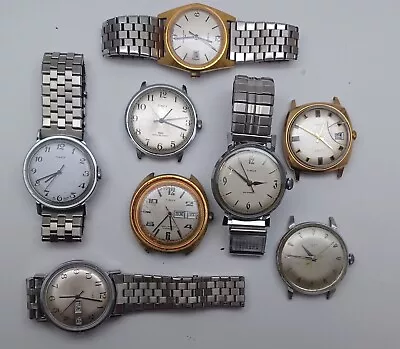 Vintage Timex Mens Watch Lot Parts Repair Manual Auto Electric • $50