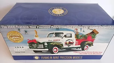 Franklin Mint Christmas 2000 1:24 Scale Diecast 1950 GMC Pickup Truck W/Access • $124.95