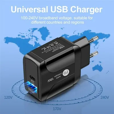 Type C Fast Wall Charger PD 12 Pro Max Plug PD Adapter-iPad IPhone 18W 20W USB-C • £7.46