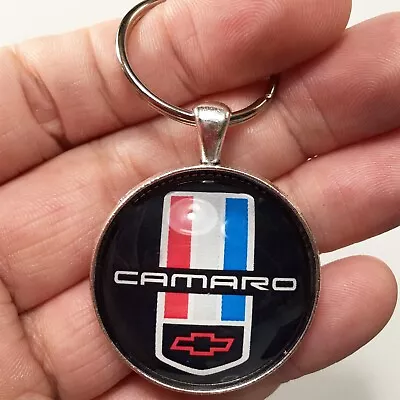 Vintage Chevrolet Camaro Chevy Flag Logo Emblem Badge Reproduction Keychain • $12.95