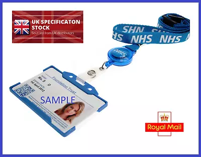 NHS Lanyard With Metal Clip OR Integrated Badge Reel + ID Card Holder SELECT SET • £5.95