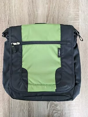 Eddie Bauer Unisex Two-Tone Green Nylon Crossbody Messenger Bag • $14.50