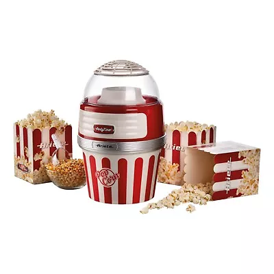 £39.99 • Buy Retro Style Popcorn Maker Machine With Serving Bowl, Red, Ariete 2957