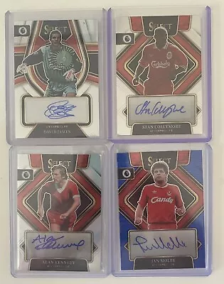 Panini Prizm Liverpool Legend Cards Autographs James Molby Collymore Kennedy Lot • £40