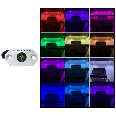 Black Oak Rock Accent Light - RGB - White Housing • $58.92