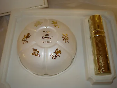 Nina Ricci L'Air Du Temps .5 Oz Eau De Perfume Spray 3.5 Oz Dusiting Powder Set • $129.99