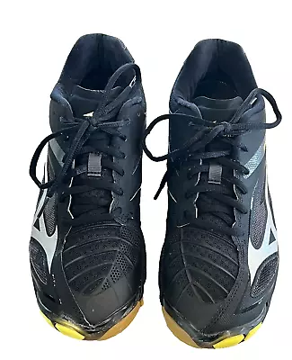 Mizuno Wave Lightning Volleyball Shoes Womens SZ 10  Black Sneakers 430228-9073 • $22.99