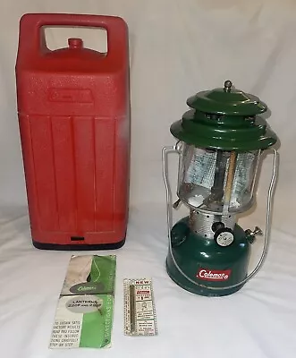 Vtg Coleman 220F 228F 2 Mantle Green Lantern 1964 Sunshine W/ Hard Plastic Case • $79.99