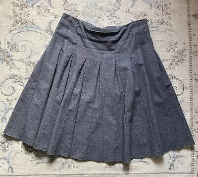 £65 • Buy Burberry Wool/ Angora/ Cashmere Blend Grey Skirt  Size 12 ( Waist 34in)