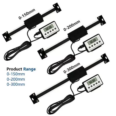 0.01mm Scale Digital Linear Scale Magnetic Remote Digital Readout 150/200/300mm • $62.27