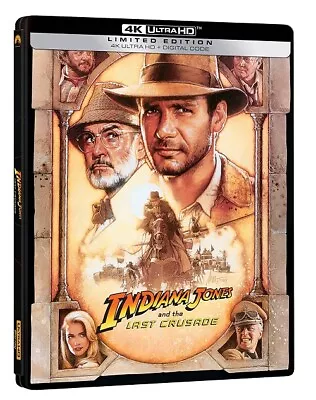 Indiana Jones And The Last Crusade New 4K Ultra HD Blu-ray + Digital + Steelbook • $69.95