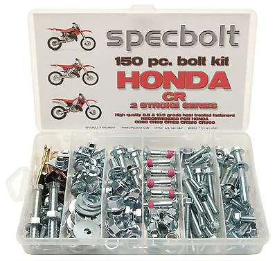$49.99 • Buy 150pc Honda CR Bolt Kit 60 80 85 125 250 450 500 CR85 Expert Plastic Body Engine