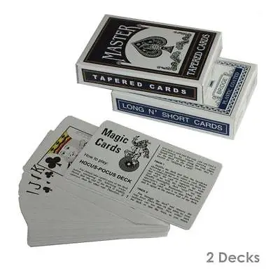 £3.25 • Buy 2 Decks Magic Trick Playing Cards Svengali Secret Marked Taper Long N Short
