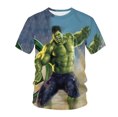 The Hulk Bruce 3d Print T-shirts Men Women Fashion Summer Short Sleeve Tee Tops • £16.79