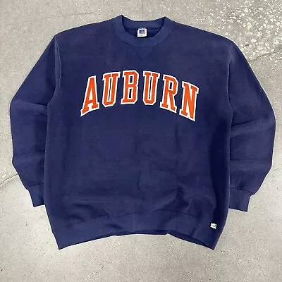 Vintage 90s Russell Athletic Auburn Collegiate Sweatshirt Made In USA • $39.95