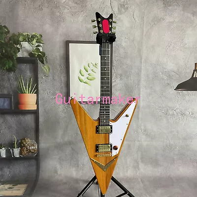 Factory Flying V Electric Guitar HH Pickups Mahogany Body Gold Hardware 6 String • $262.26