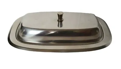 Vintage Chrome Butter Dish- No Glass Insert • $12