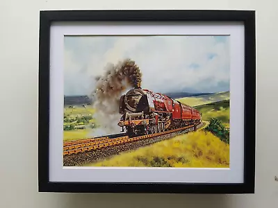 Malcolm Root Steam Train Print 'Clouds And Crosswinds'  FRAMED • £25.95