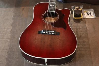 $3495 • Buy Gibson CS Hummingbird Chroma Acoustic/ Electric Guitar Black Cherry + OHSC