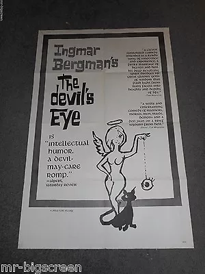 The Devil's Eye - Original Folded Poster - 1962 - Ingmar Bergman • $70