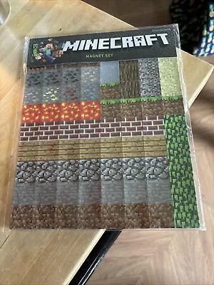 Minecraft Magnet Set Fridge 2 Sheets Mojang ThinkGeek Magnetic NEW SEALED • $23.50