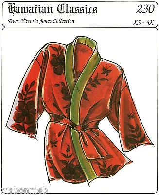 Loose-fit Wrap Happi Coat & Hanten Victoria Jones Sewing Pattern XS-2X His/Hers • $15.95