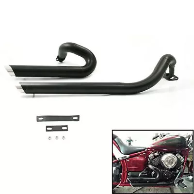 Shortshots Staggered Exhaust Pipes Baffles Black For Yamaha V Star 650 XVS650A • $206.99