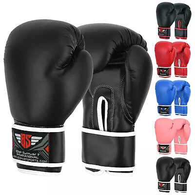 Boxing Gloves 8oz 10oz 12oz 14oz 16oz Gloves Adult Muay Thai MMA Training Gloves • £13.49