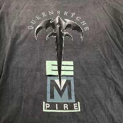 $70.95 • Buy Vintage Queensryche Building Empires T-shirt 1991 Concert Tour 90's Band Black