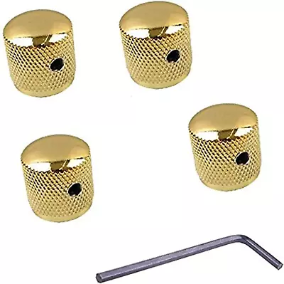 Pack Of 4Pcs Brass Knob Volume Tone Control Knobs For Electric Guitar Bass Sc... • $14.99