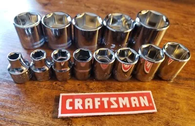 Craftsman Socket Set 3/8  Dr 13 Piece 6 Pt Point METRIC  (7-19MM) • $26.98