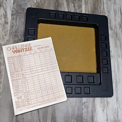 Vintage Challenge Yahtzee Board Game Rolling Tray And 10 Score Sheets Only • $4