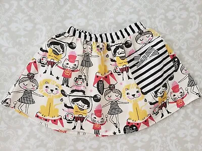 Misha Lulu 4 4T Girl Vintage Inspired Circus Fair Animal Monkey Strongman Skirt • $18.38