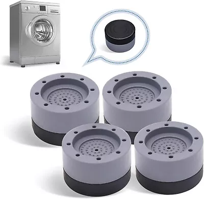 4pcs Anti Vibration Pads Washing Machine Feet No-Slip Noise Reducing Mat Set • £5.95