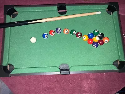 20IN Mini Pool Table Set Tabletop Portable Billiards Game W/Small Billiards Cue • $85