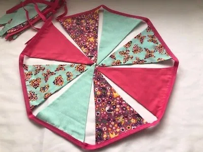 £12.50 • Buy Fabric Bunting Double Sided 5m Various Colours/Designs