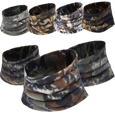 Winter Camo Fleece Neck Warmer Scarf Ski Windproof Face Mask For Cold Weather US • $3.99