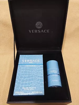 VERSACE Man Eau Fraiche Jumbo ETD Spray For Men 6.7 Fl.oz 200 Ml Gift Set • $49.99